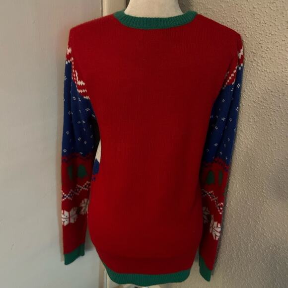 Jolly Sweaters Ugly Christmas Drinking Reindeer Sweater S Holiday Cozy Casual - Picture 2 of 12